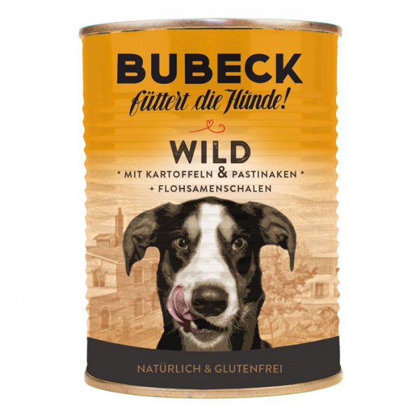 Bubeck Wildfleisch, Nassfutter für Hunde ohne Gluten online kaufen im