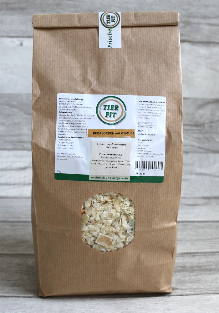 TierFit Reisflocken mit Gemüse preiswert online bestellen im Shop